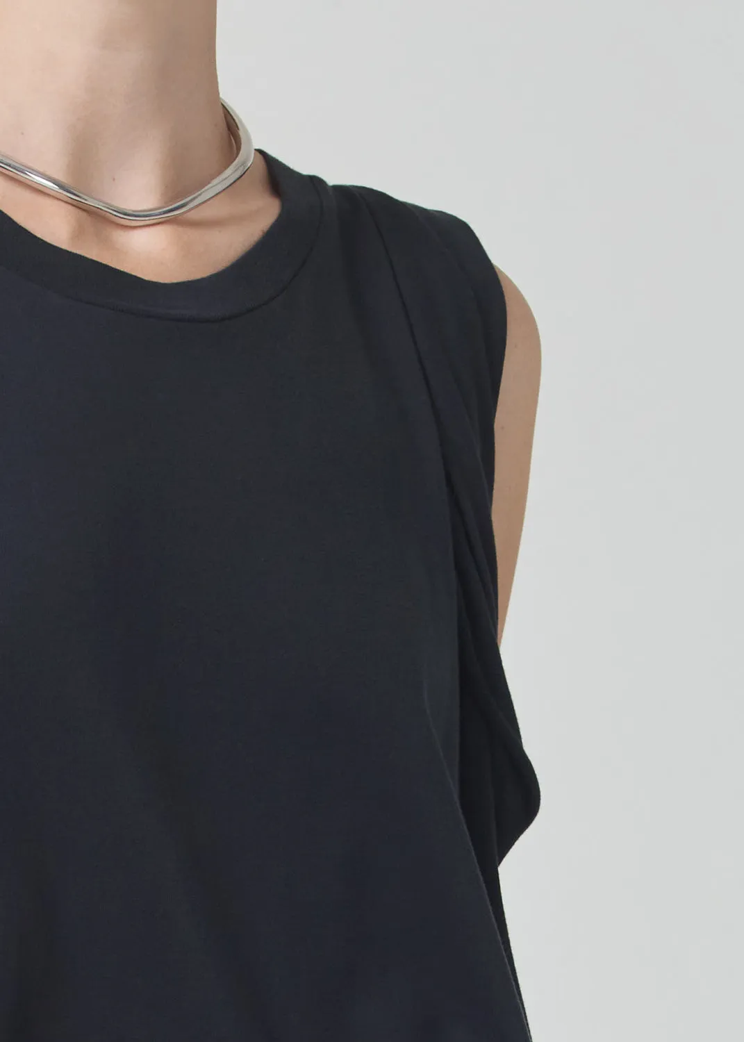 Kelsey Roll Sleeve Tee in Washed Black sold by Citizens Of Humanity product image thumbnail 4