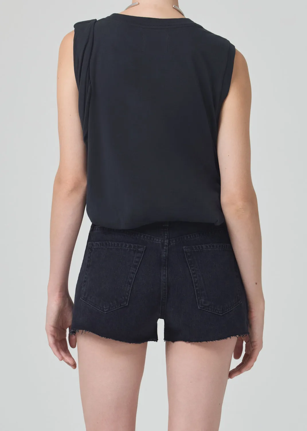 Kelsey Roll Sleeve Tee in Washed Black sold by Citizens Of Humanity product image thumbnail 2