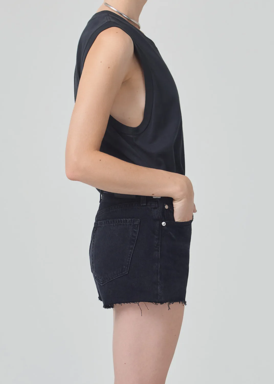 Kelsey Roll Sleeve Tee in Washed Black sold by Citizens Of Humanity product image thumbnail 3