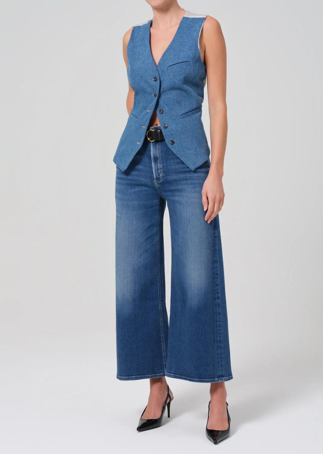 Lyra Wide Leg Crop Raw Hem in Ambry sold by Citizens Of Humanity