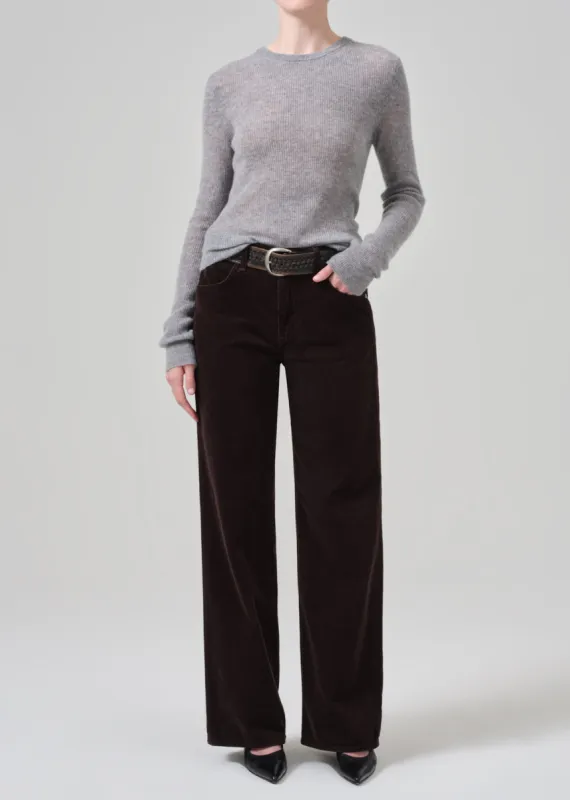 Annina High Rise Wide Leg 30" Corduroy in Clove sold by Citizens Of Humanity