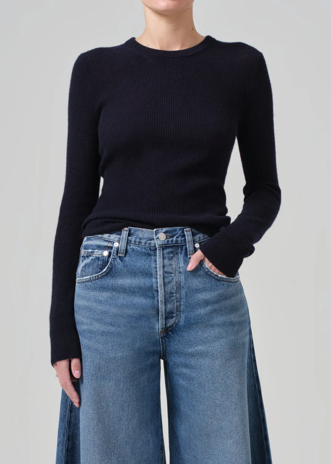 Alessia Crewneck Sweater in Navy sold by Citizens Of Humanity