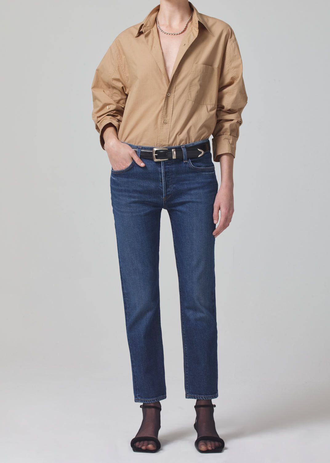 Emerson Mid Rise Relaxed 27" in Crispen sold by Citizens Of Humanity