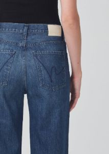 Annina High Rise Wide Leg 33" - H Pocket in Fernet sold by Citizens Of Humanity
