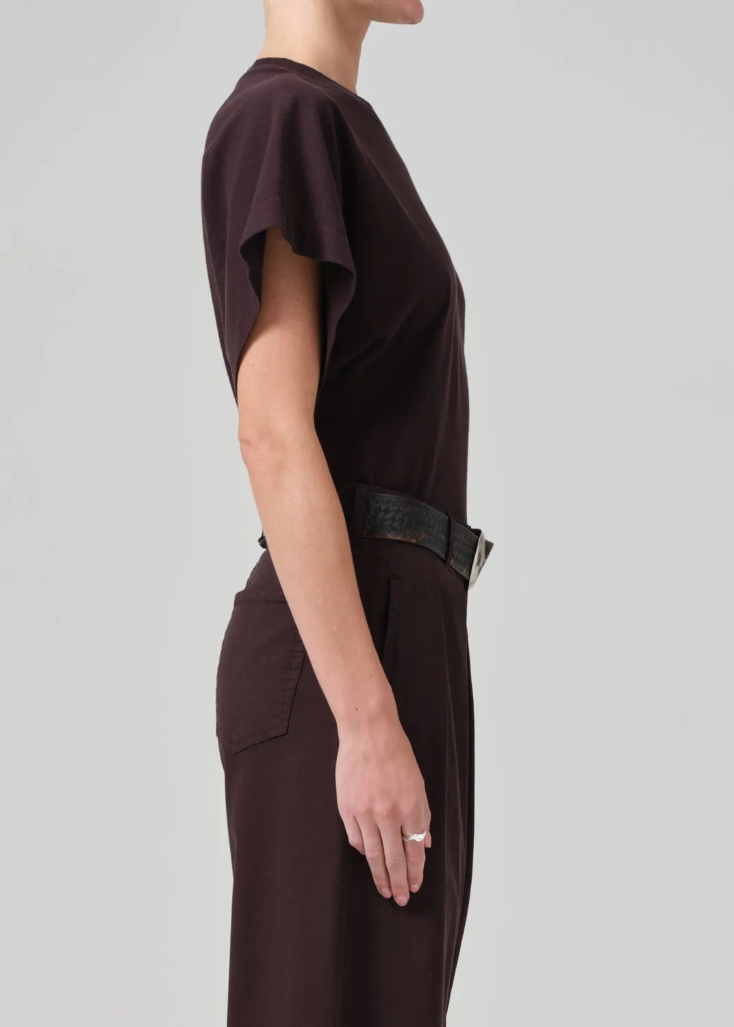 Fiora Origami Tee in Clove sold by Citizens Of Humanity product image thumbnail 4