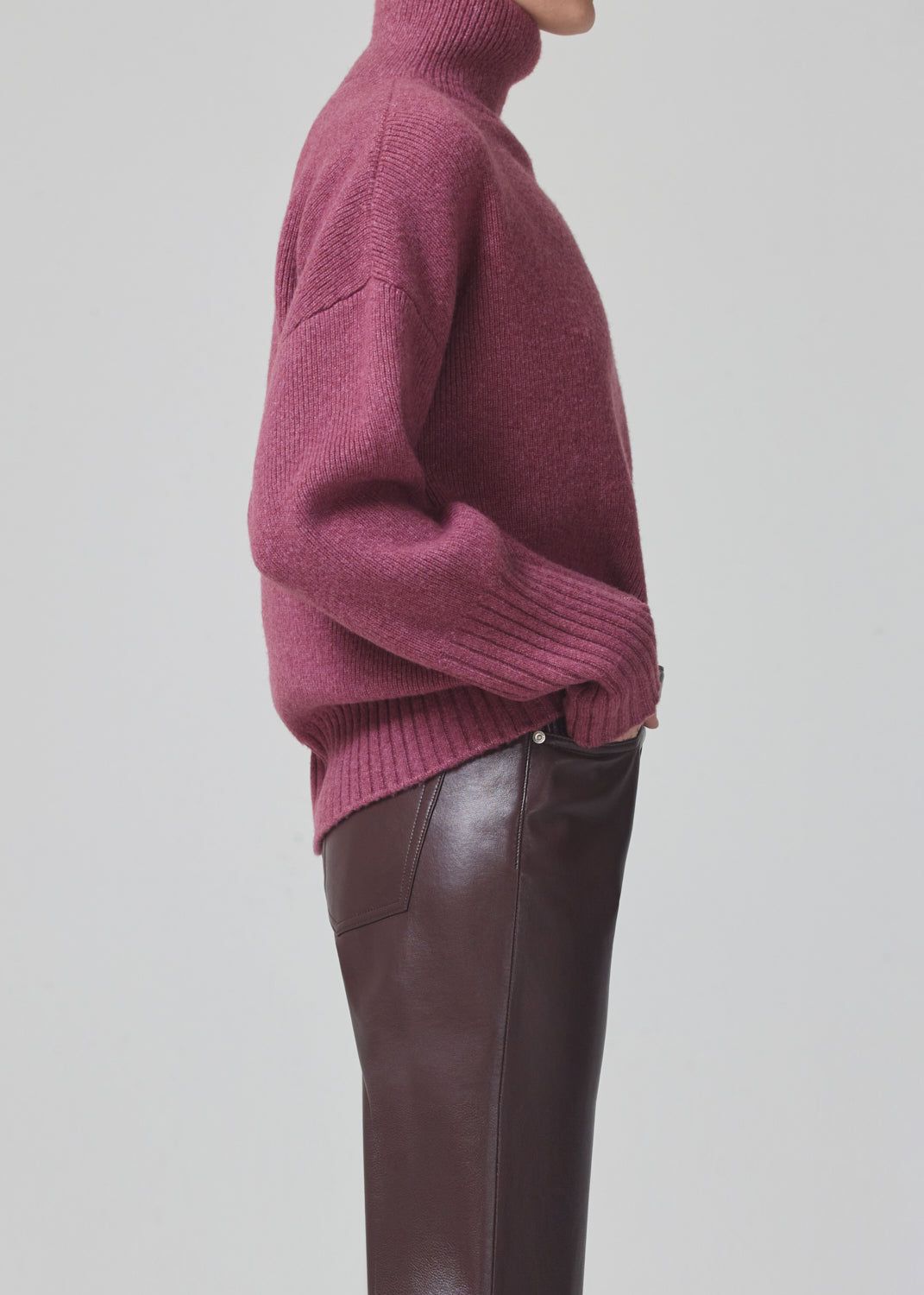 Luca Turtleneck Sweater in Rosey Heather sold by Citizens Of Humanity product image thumbnail 3