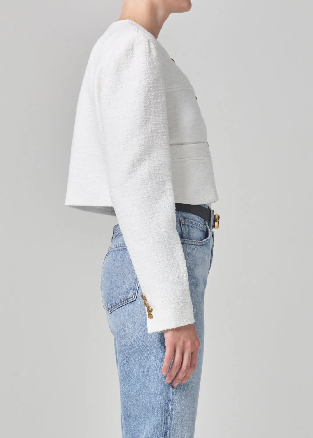 Pia Cropped Jacket in Naturaline sold by Citizens Of Humanity product image thumbnail 3