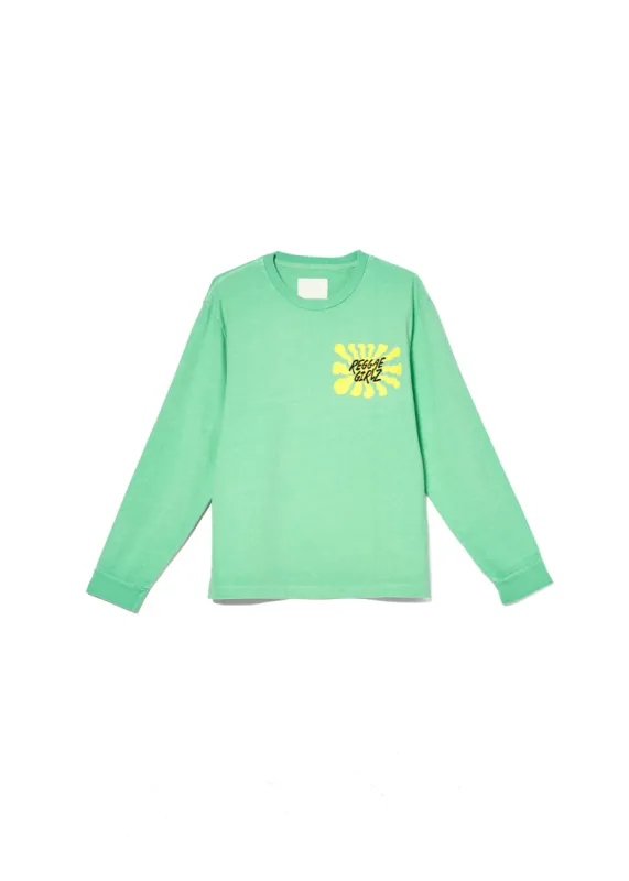 Reggae Girlz Unisex Long Sleeve Tee in Green sold by Citizens Of Humanity