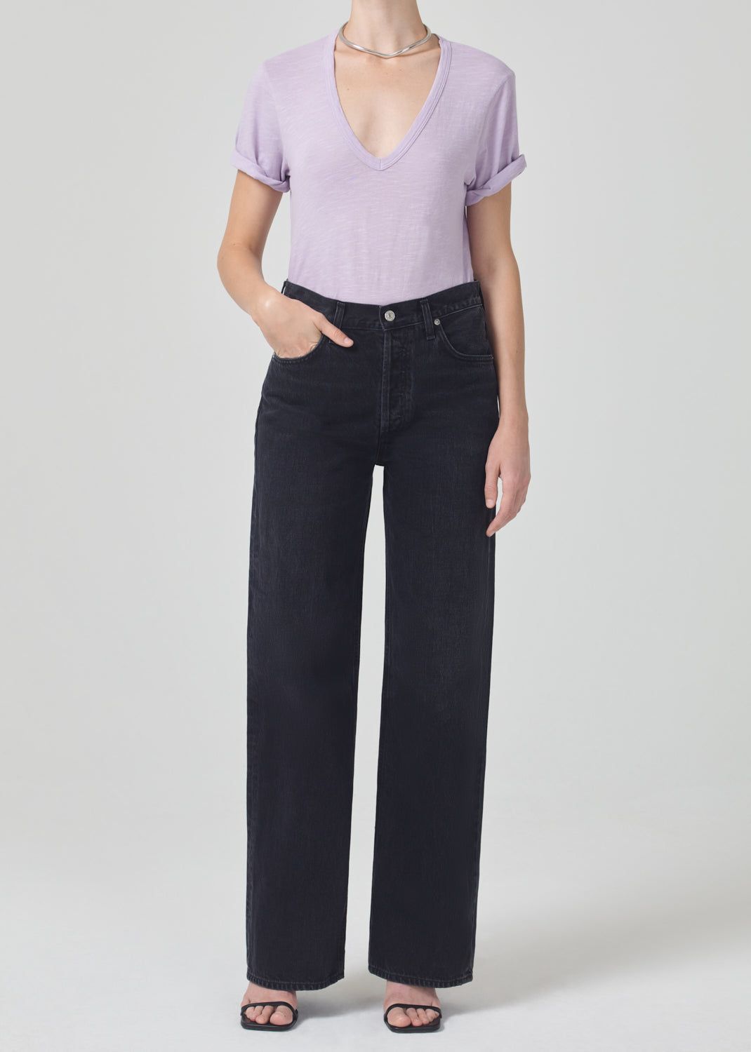 Cecilie V-Neck in Lavender sold by Citizens Of Humanity product image thumbnail 5