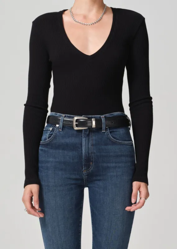 Florence V Neck in Black sold by Citizens Of Humanity