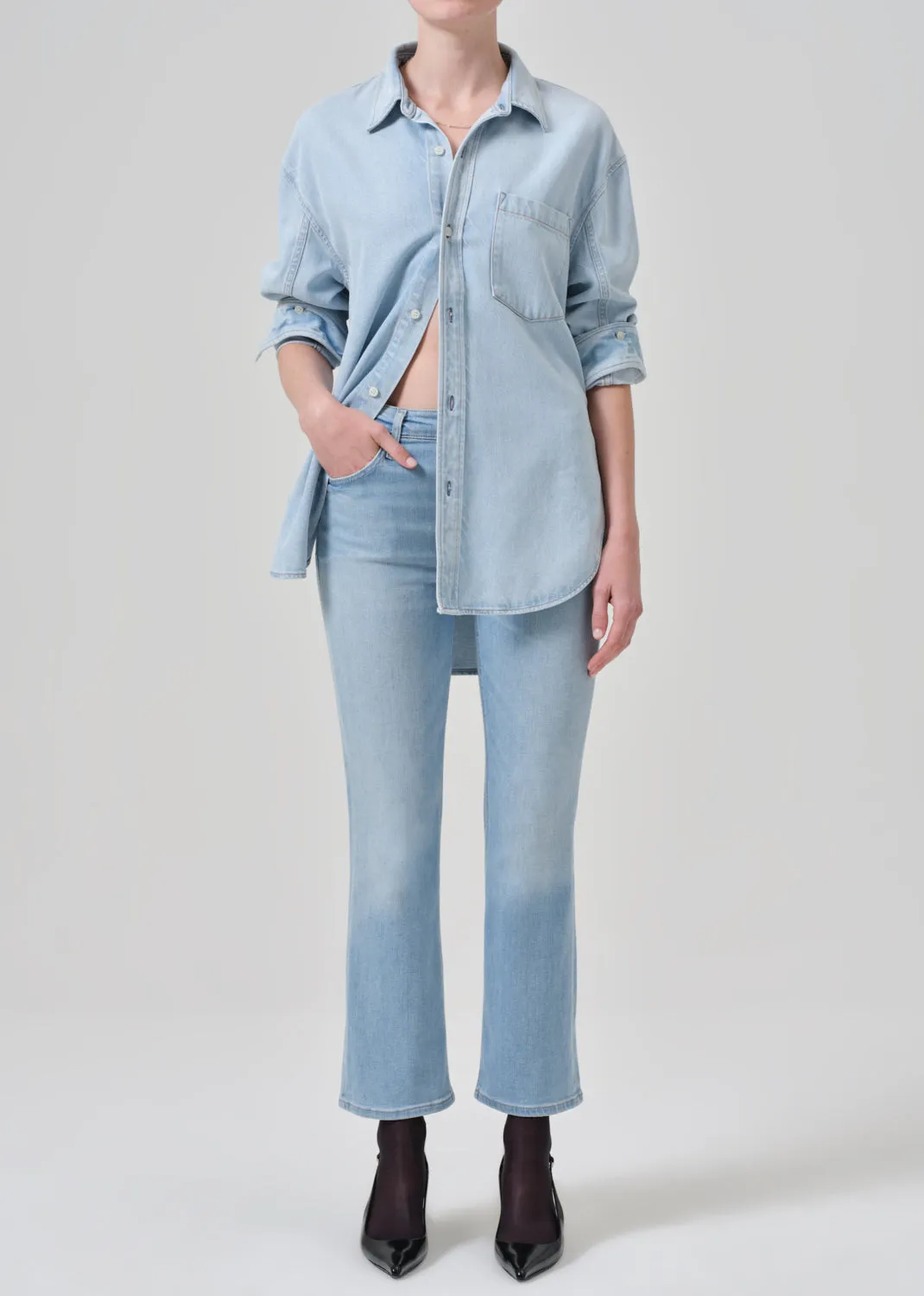 Isola Mid Rise Cropped Boot in Marquee sold by Citizens Of Humanity