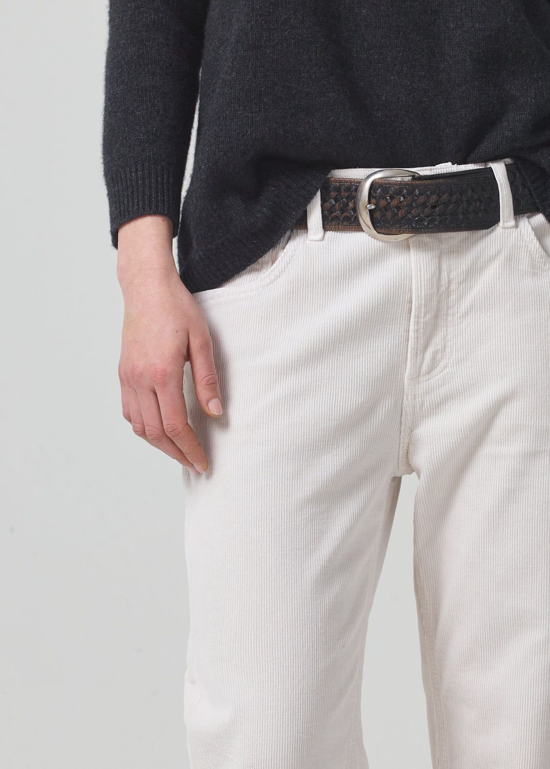 Neve Low Slung Relaxed Corduroy in Oysterette sold by Citizens Of Humanity product image thumbnail 5