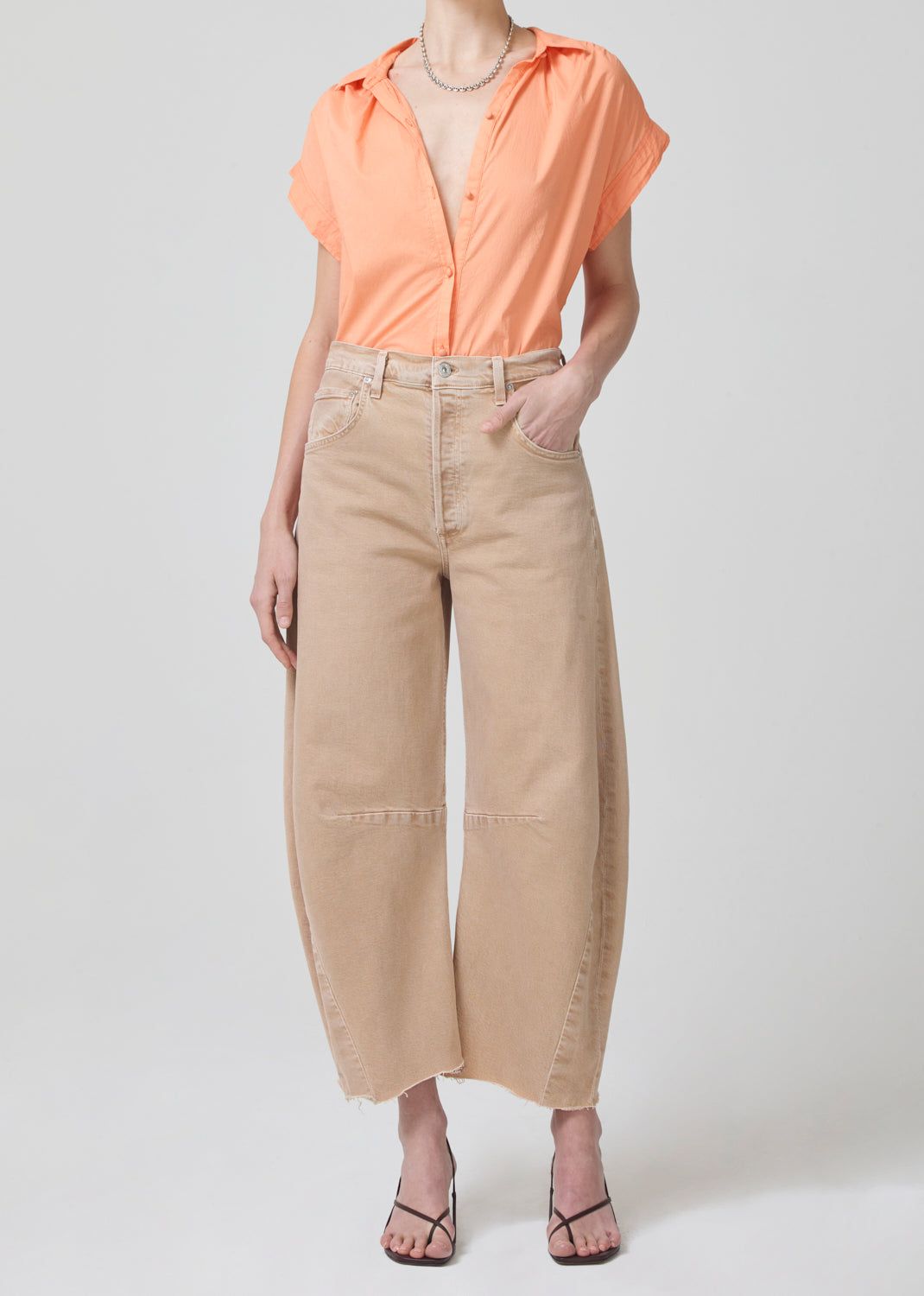 Penny Short Sleeve Blouse in Papaya sold by Citizens Of Humanity product image thumbnail 5