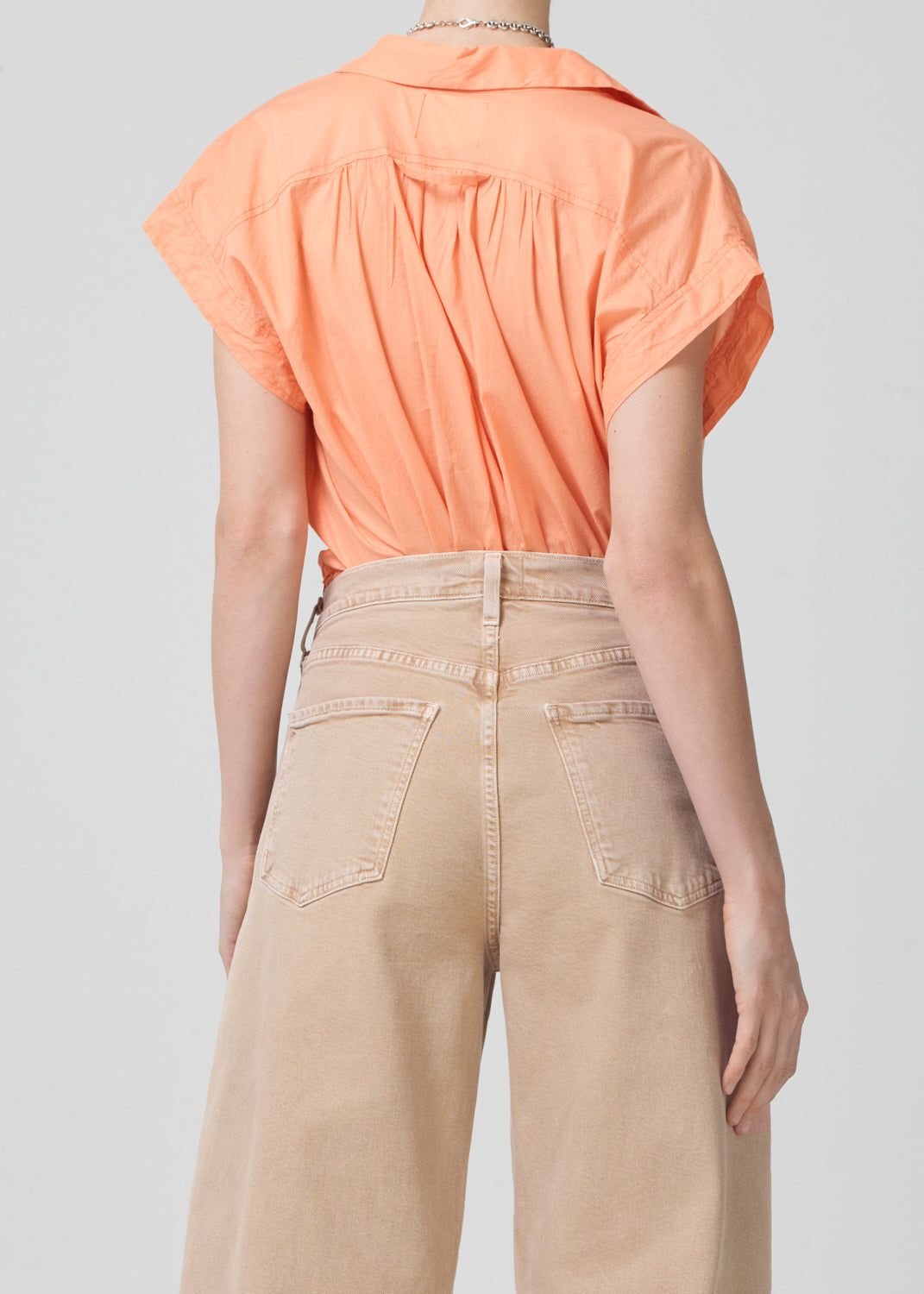 Penny Short Sleeve Blouse in Papaya sold by Citizens Of Humanity product image thumbnail 2