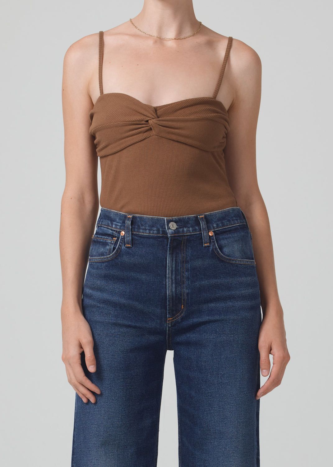 Emi Twist Tank in Malt Ball sold by Citizens Of Humanity