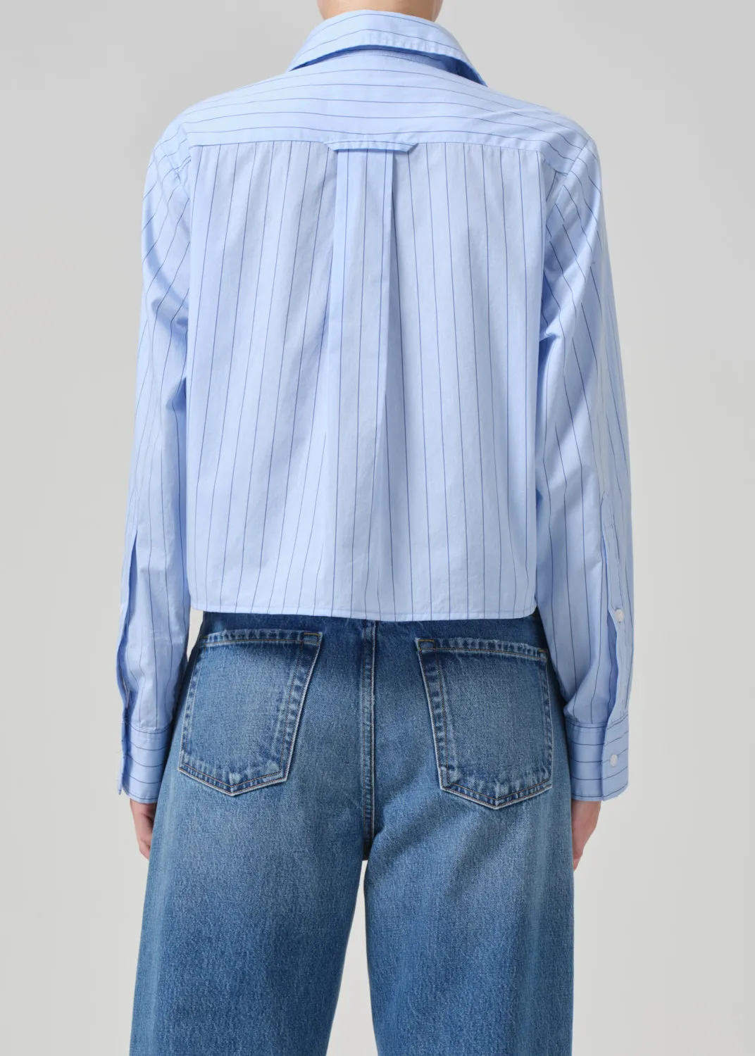 Fino Cropped Shirt in Ellis Stripe sold by Citizens Of Humanity product image thumbnail 2