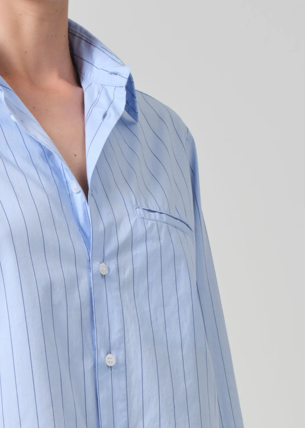 Fino Cropped Shirt in Ellis Stripe sold by Citizens Of Humanity product image thumbnail 4