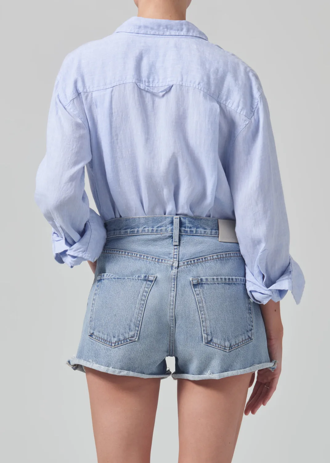 Kayla Shrunken Linen Shirt in Glint sold by Citizens Of Humanity product image thumbnail 2