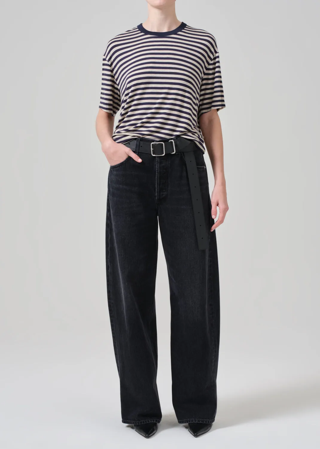 Elisabetta Relaxed Tee in Navy Stripe sold by Citizens Of Humanity product image thumbnail 5