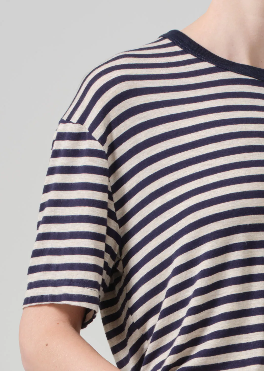 Elisabetta Relaxed Tee in Navy Stripe sold by Citizens Of Humanity product image thumbnail 4