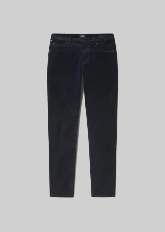 London Tapered Slim Velvet in Navy sold by Citizens Of Humanity