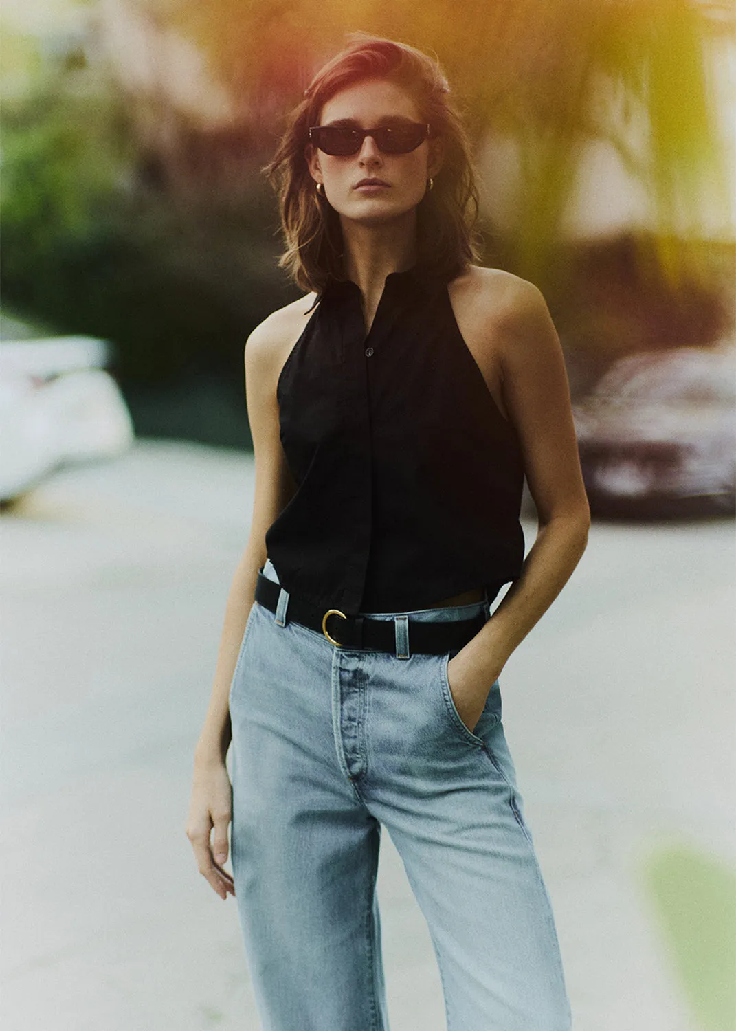 Adeline Sleeveless Shirt in Black sold by Citizens Of Humanity product image thumbnail 2