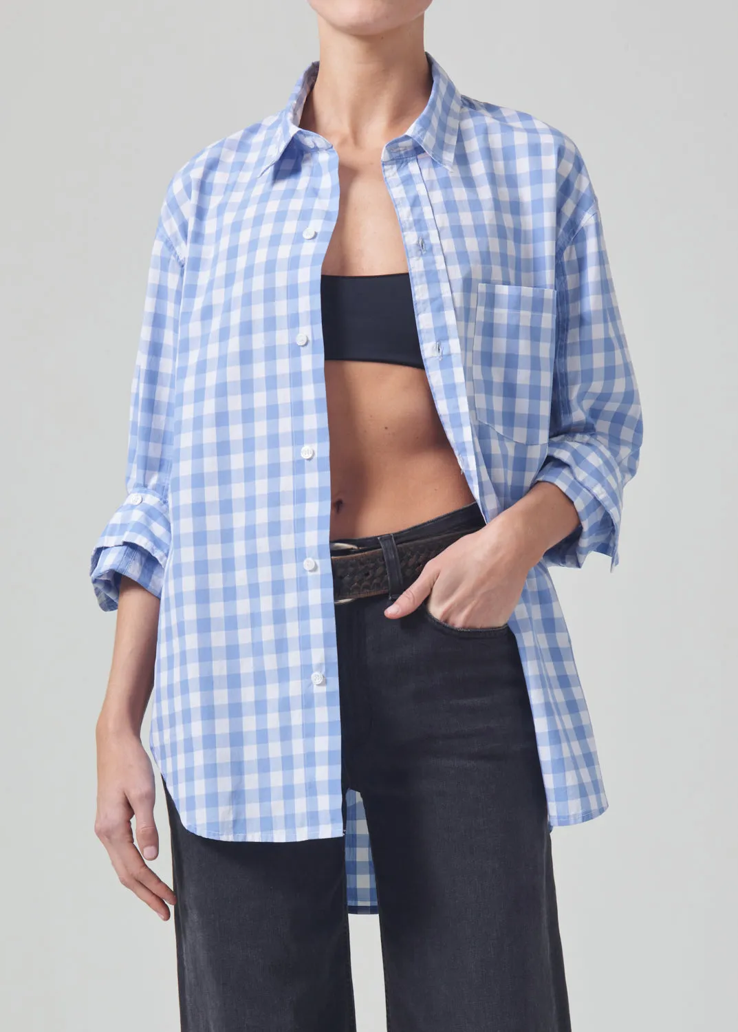 Kayla Shirt in Bluesky Gingham sold by Citizens Of Humanity