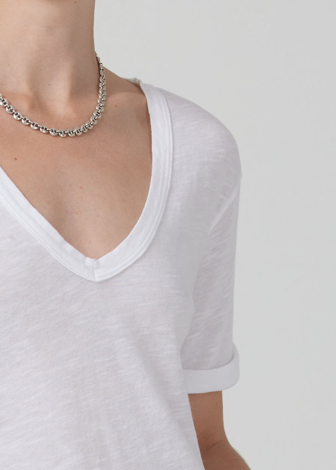 Cecilie V-Neck in White sold by Citizens Of Humanity product image thumbnail 4