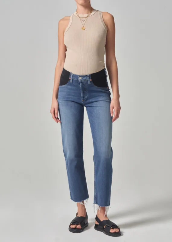Maternity Florence Wide Straight in Blue Lotus sold by Citizens Of Humanity