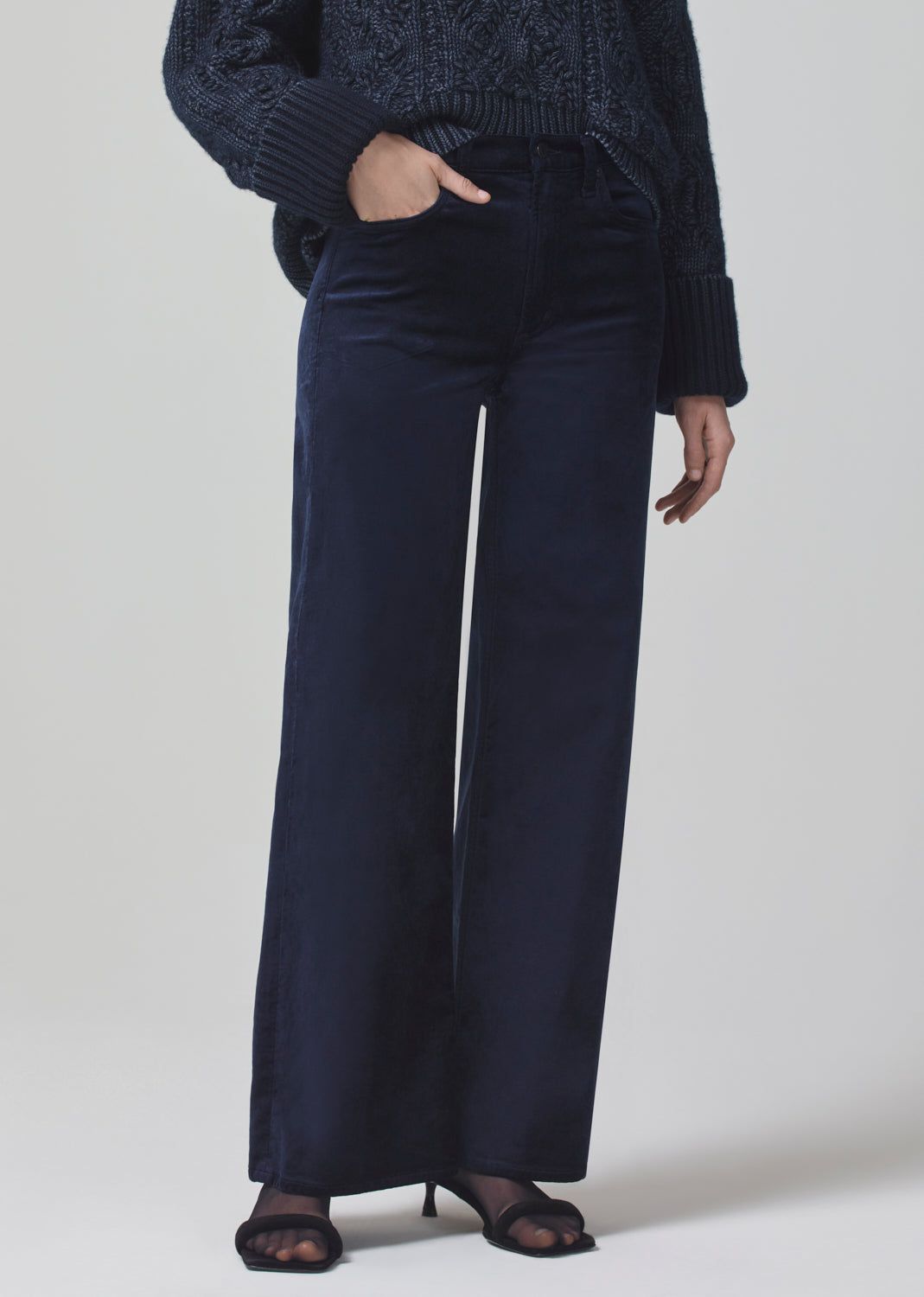 Paloma Baggy Velvet in Royal Navy sold by Citizens Of Humanity product image thumbnail 4