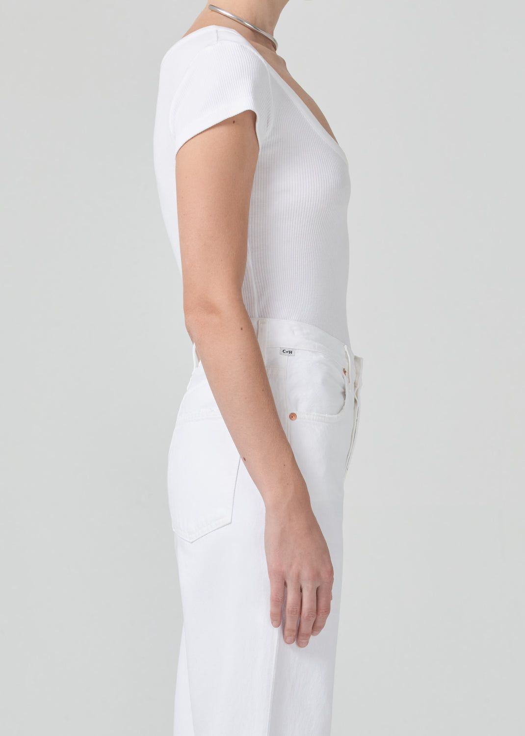 Lima Scoop Neck Tee in White sold by Citizens Of Humanity product image thumbnail 3