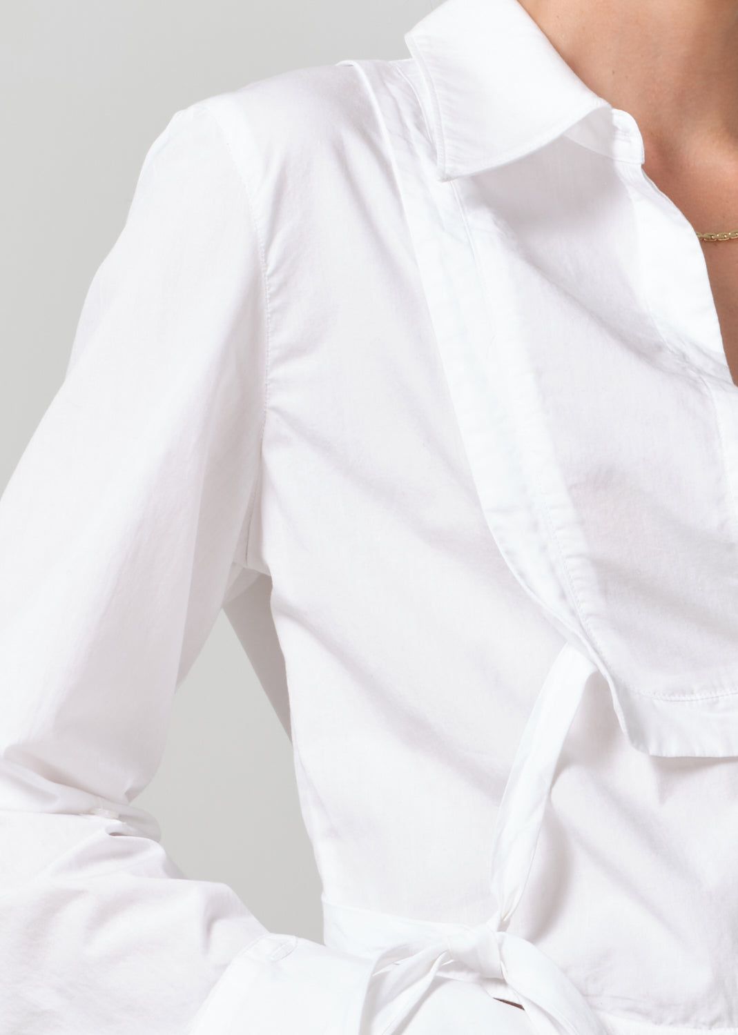 Virginia Tuxedo Bib Shirt in Optic White sold by Citizens Of Humanity product image thumbnail 5