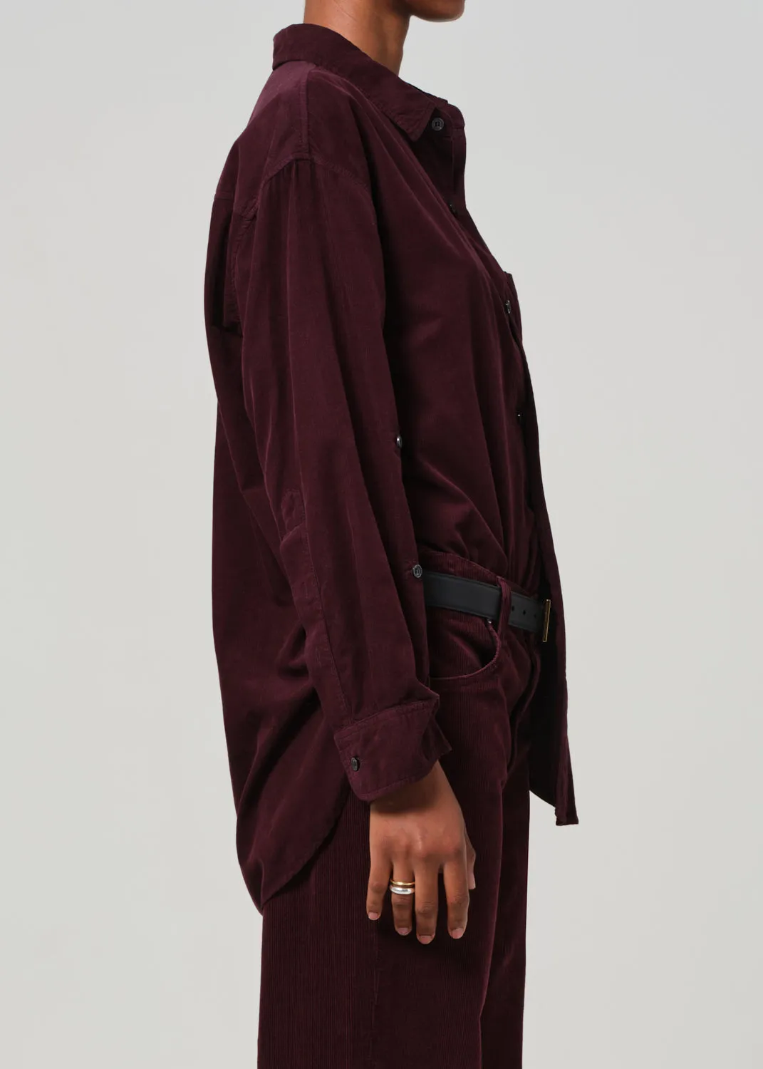 Kayla Shirt Corduroy in Bordeaux sold by Citizens Of Humanity product image thumbnail 4