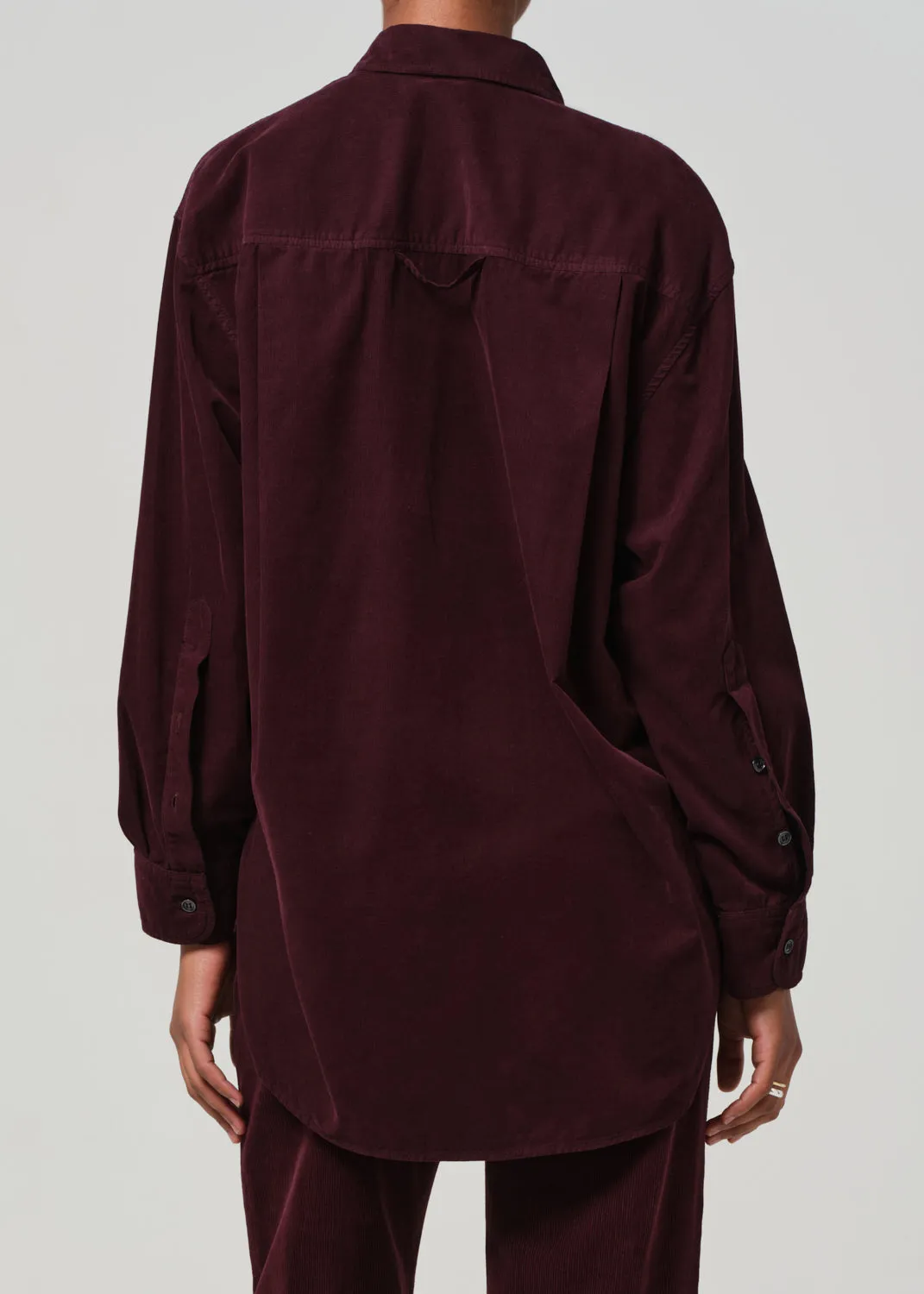 Kayla Shirt Corduroy in Bordeaux sold by Citizens Of Humanity product image thumbnail 3