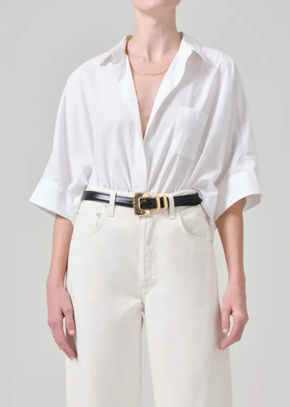 Claire Origami Shirt in Optic White sold by Citizens Of Humanity