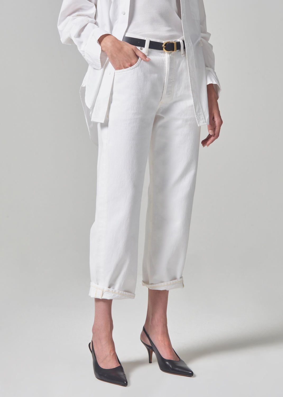 Dahlia Bow Leg Baby Roll in Iris sold by Citizens Of Humanity product image thumbnail 5