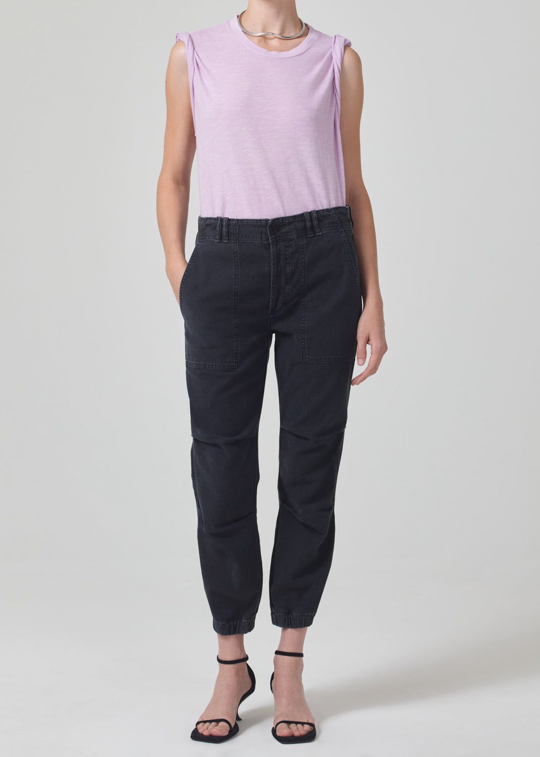 Kelsey Roll Sleeve Tee in Lavender sold by Citizens Of Humanity product image thumbnail 5