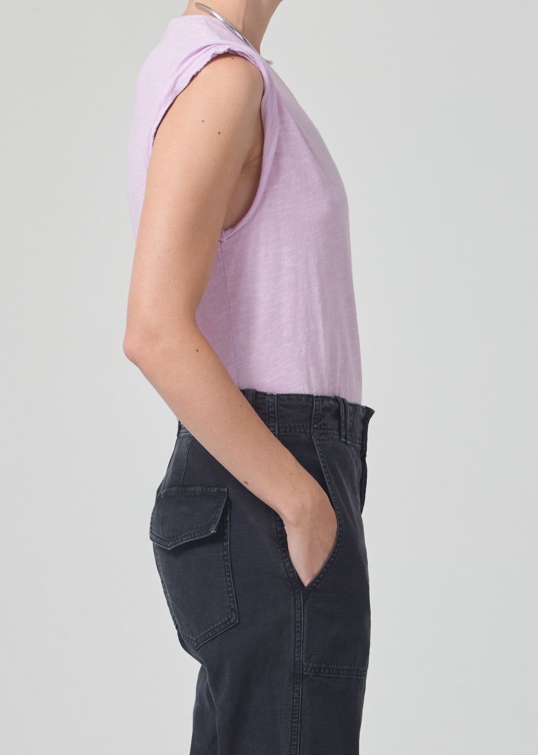 Kelsey Roll Sleeve Tee in Lavender sold by Citizens Of Humanity product image thumbnail 3