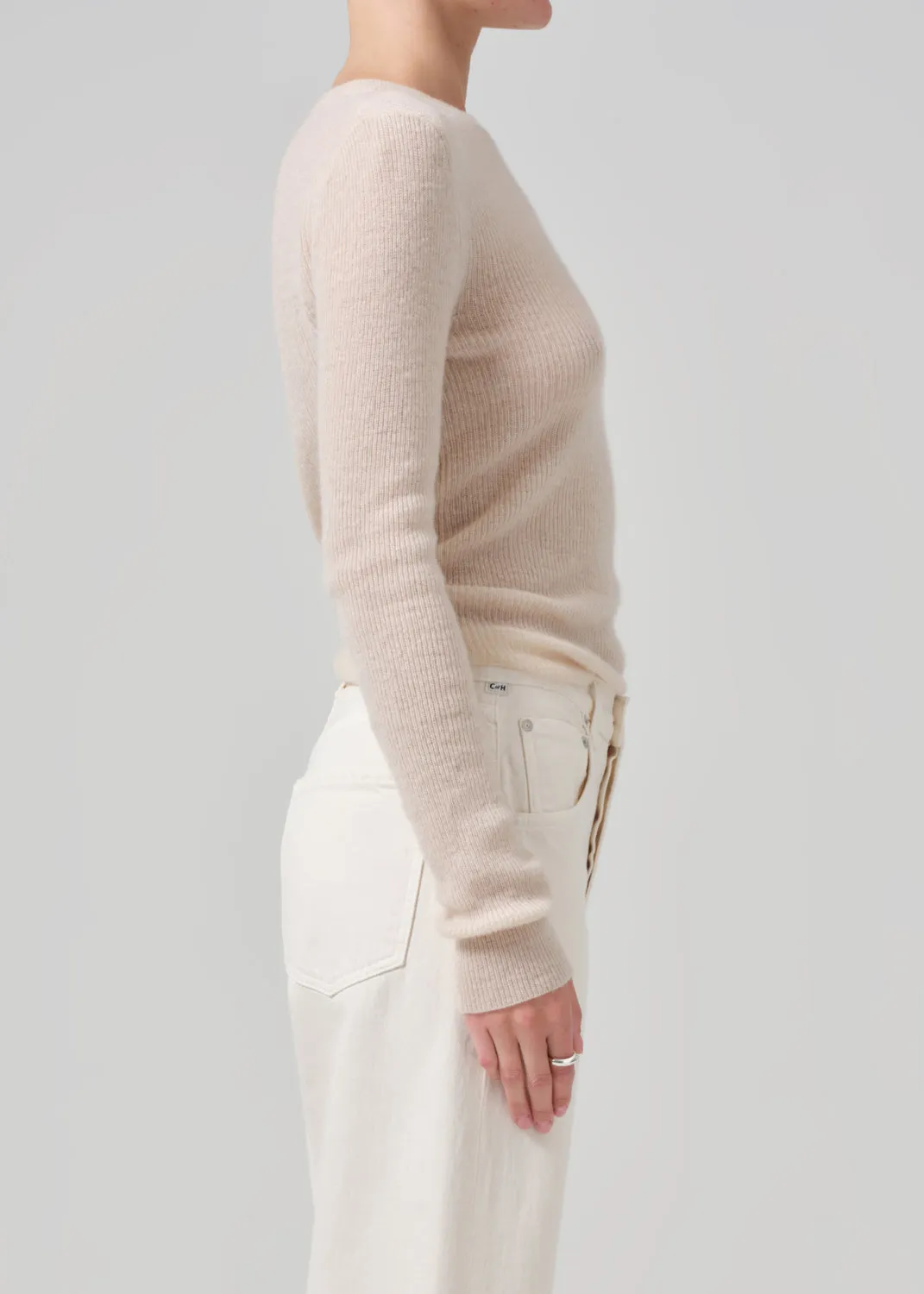 Alessia Crewneck Sweater in Cream sold by Citizens Of Humanity product image thumbnail 4