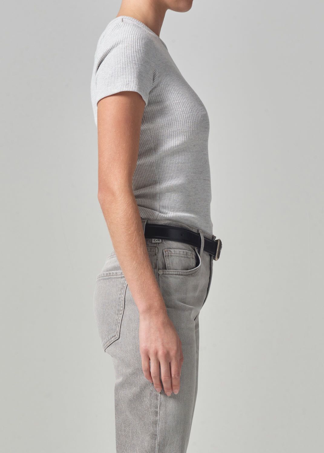 Bree Baby Tee in Heather Grey sold by Citizens Of Humanity product image thumbnail 3