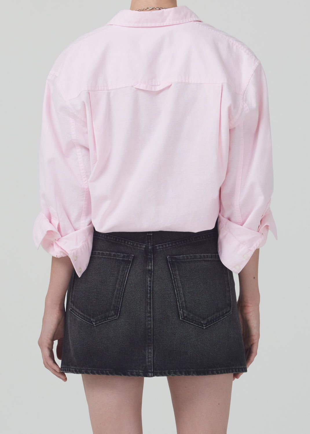 Aave Oversized Cuff Shirt in Oxford Guava sold by Citizens Of Humanity product image thumbnail 2