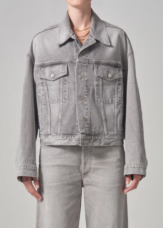 Quira Puff Denim Jacket in Quartz Grey sold by Citizens Of Humanity
