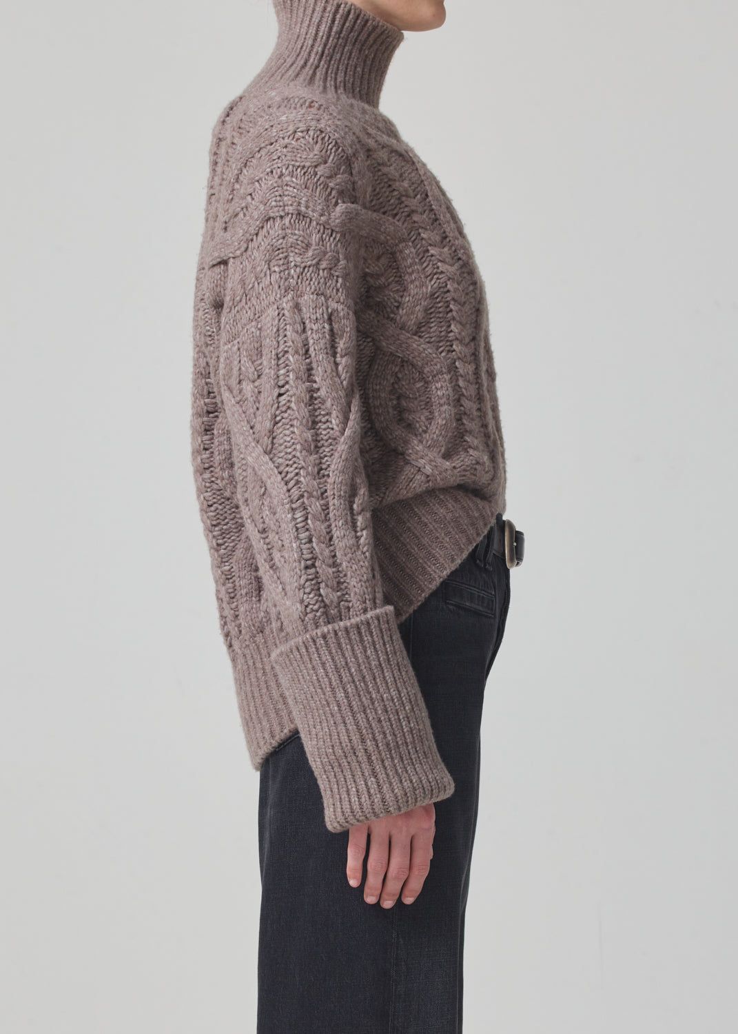 Zola Aran Turtleneck in Wheat sold by Citizens Of Humanity product image thumbnail 3