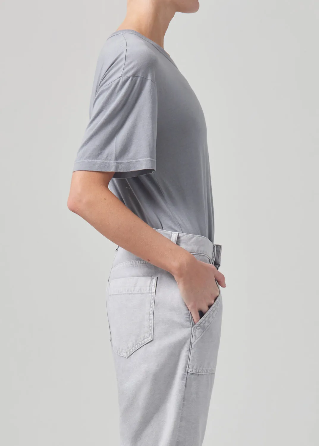 Elisabetta Relaxed Tee in Cyclone Grey sold by Citizens Of Humanity product image thumbnail 3