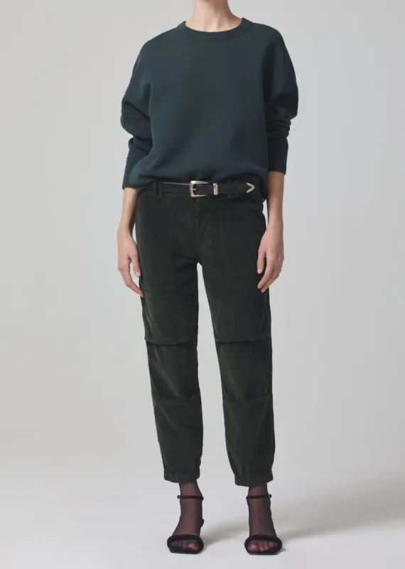 Agni Utility Trouser Corduroy in Seaweed sold by Citizens Of Humanity