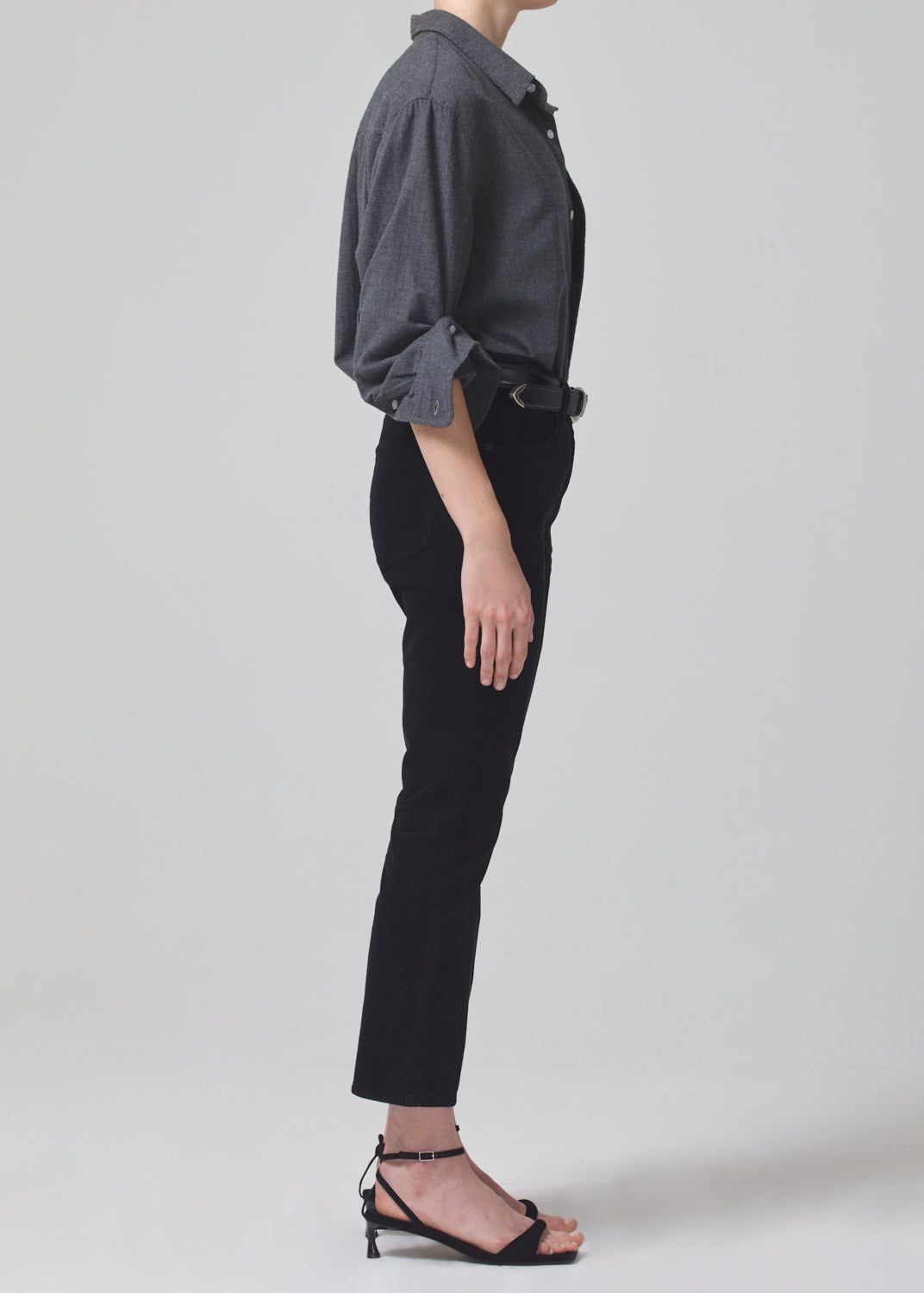 Isola Mid Rise Cropped Boot Corduroy in Black sold by Citizens Of Humanity product image thumbnail 3