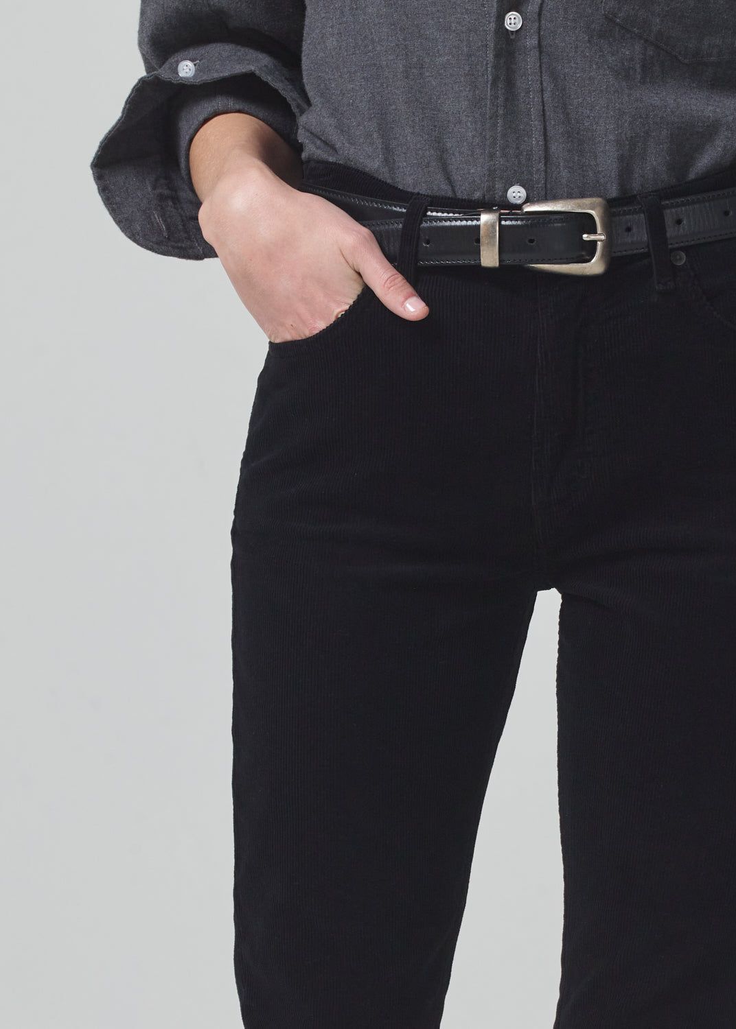 Isola Mid Rise Cropped Boot Corduroy in Black sold by Citizens Of Humanity product image thumbnail 5