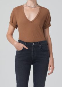 Cecilie V-Neck in Malt Ball sold by Citizens Of Humanity