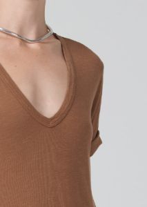 Cecilie V-Neck in Malt Ball sold by Citizens Of Humanity
