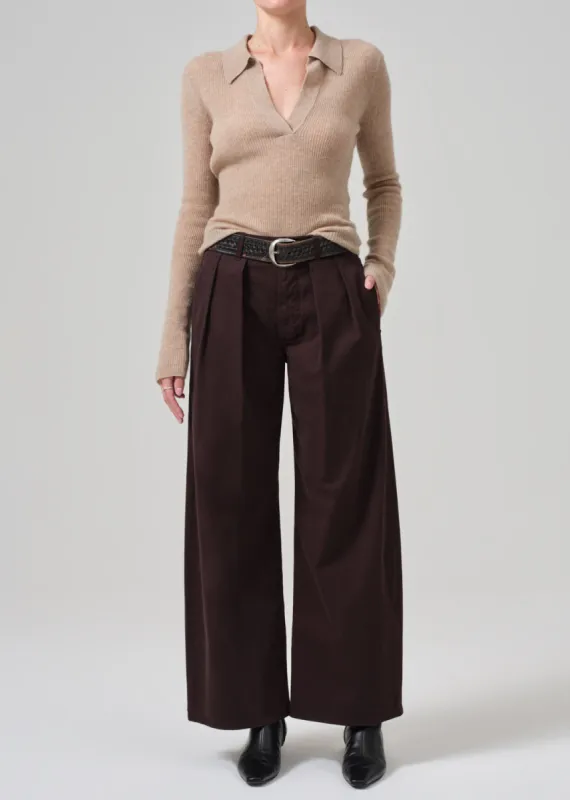 Petra Pleated Trouser in Clove sold by Citizens Of Humanity